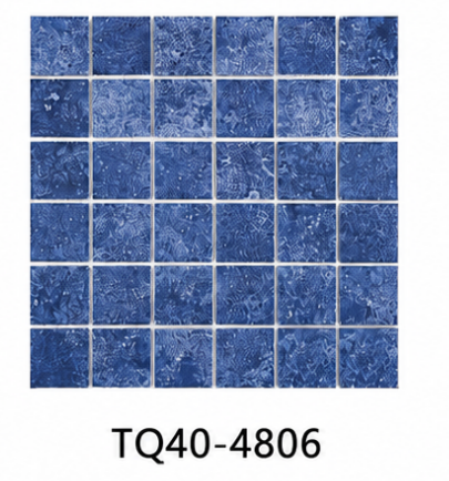 Ocean Blue 48x48mm Stone Look Mosaic Pool Tile for Spa, Shower & Decorative Wall – TQ40-4806