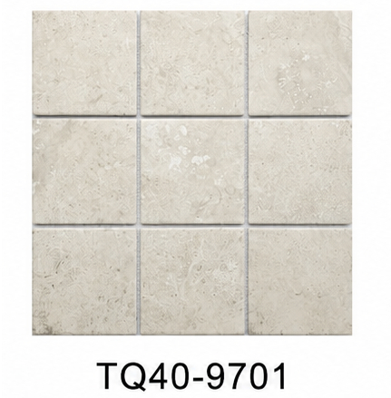 Ivory White 97x97mm Limestone Look Inkjet Mosaic Tile for Pool, Bathroom Floor and Kitchen Backsplash – TQ40-9701