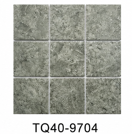 Sage Green Grey 97x97mm Stone Look Mosaic Tile for Pool, Balcony and Decorative Wall – TQ40-9704