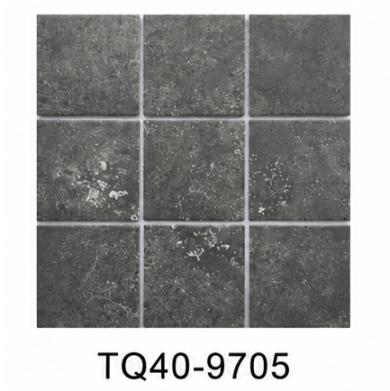 Charcoal Grey 97x97mm Limestone Look Mosaic Tile for Modern Bathroom, Pool and Feature Wall – TQ40-9705