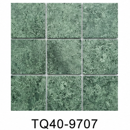 Tropical Green 97x97mm Limestone Look Mosaic Pool Tile for Resort, Spa and Bathroom – TQ40-9707