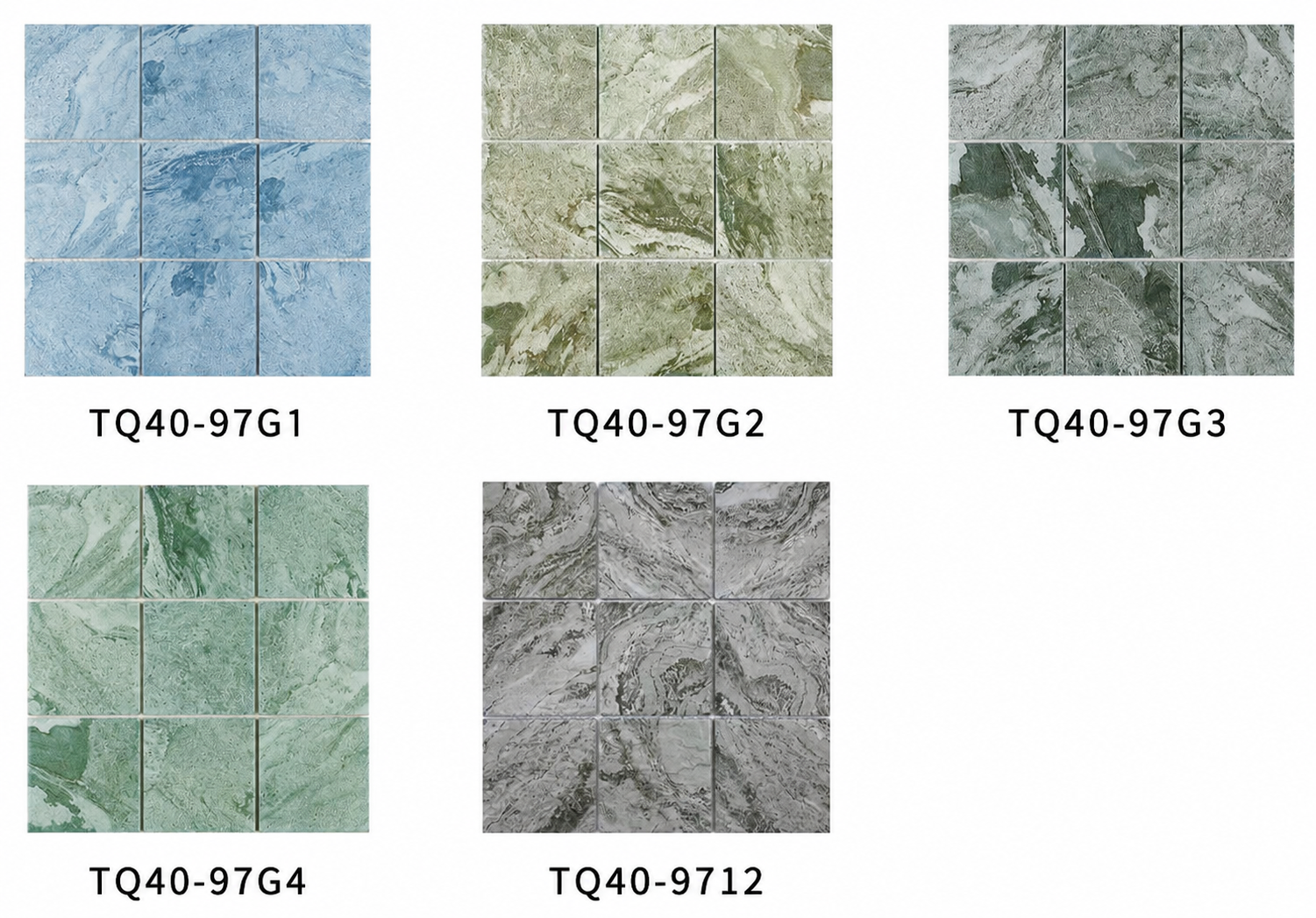 Soft Green Beige Bali Stone Look 97x97mm Mosaic Tile for Pool, Spa and Outdoor Floor – TQ40-97G2
