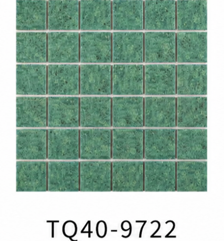 Jade Green 48x48mm Tropical Stone Look Mosaic Tile for Pool Waterline, Shower Floor and Spa – TQ40-7922