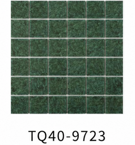 Dark Rainforest Green 48x48mm Mosaic Pool Tile for Luxury Pool, Spa and Feature Wall – TQ40-7923