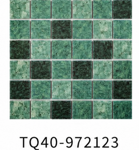 Mixed Tropical Green 48x48mm Mosaic Pool Tile Blend for Resort Pool, Spa and Outdoor Wall – TQ40-792123