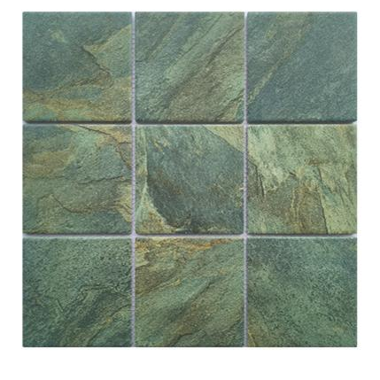 Vintage Teal Green 97x97mm Stone Look Mosaic Pool Tile for Swimming Pool, Spa and Waterline – TQ40-97S02