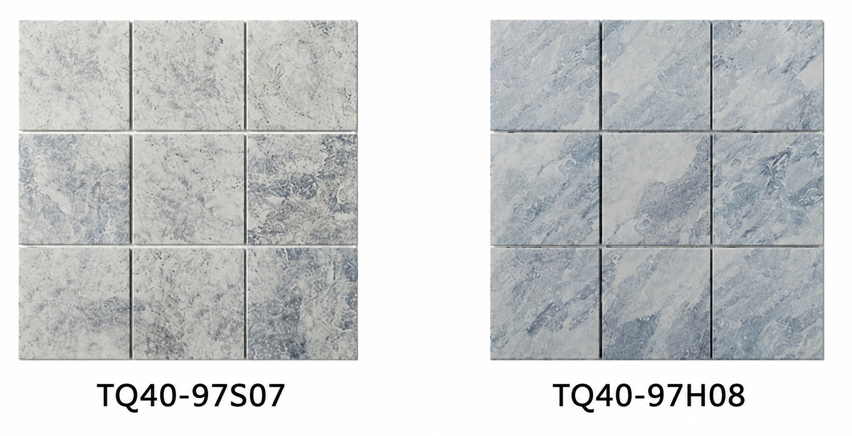 Ice Grey Vein 97x97mm Stone Look Mosaic Pool Tile for Spa, Pool Wall and Outdoor Wet Area – TQ40-97H08