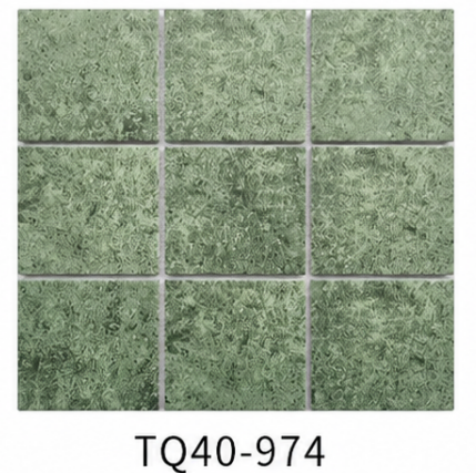 Sage Green 97x97mm Limestone Look Mosaic Pool Tile for Spa, Shower Wall and Outdoor Wet Area – TQ40-974