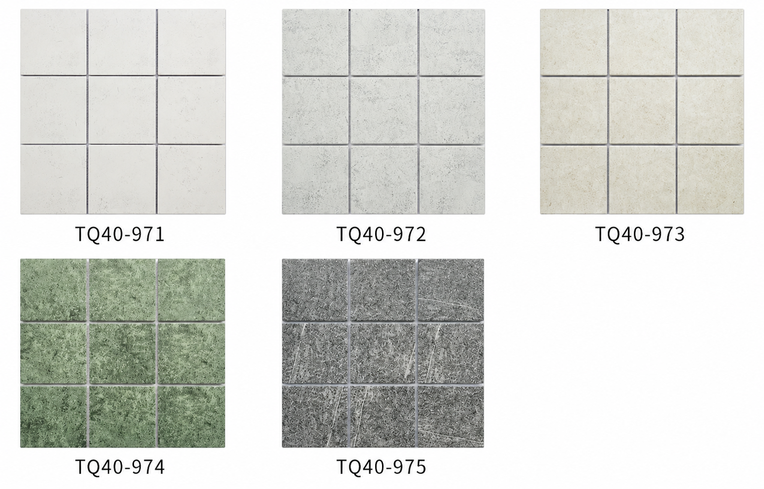 Sage Green 97x97mm Limestone Look Mosaic Pool Tile for Spa, Shower Wall and Outdoor Wet Area – TQ40-974
