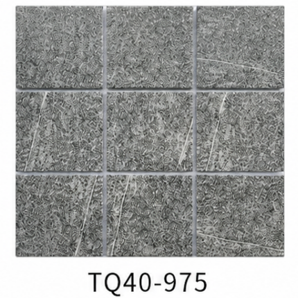 Charcoal Grey 97x97mm Limestone Look Mosaic Tile for Modern Pool, Bathroom Floor and Feature Wall – TQ40-975