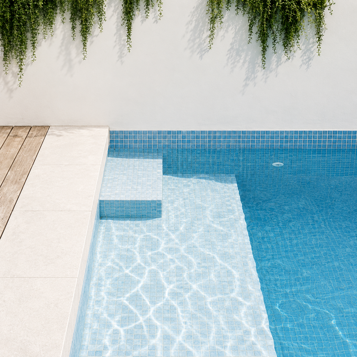 Deep Ocean Blue 48x48mm Starry Mosaic Pool Tile for Luxury Pool, Spa Wall, Waterline and Outdoor Wet Area – TQ40-48099