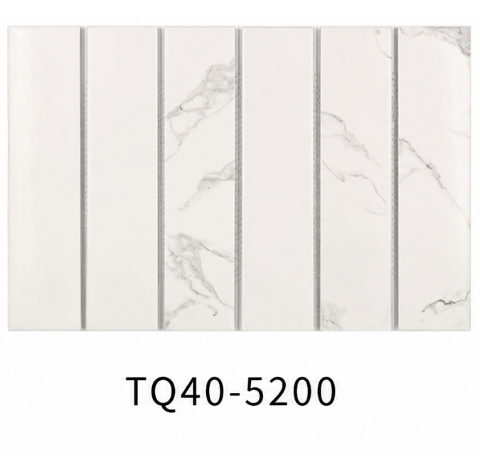 White Carrara Look 50x200mm Vertical Linear Mosaic Tile for Bathroom Wall, Shower Wall and Kitchen Backsplash – TQ40-5200