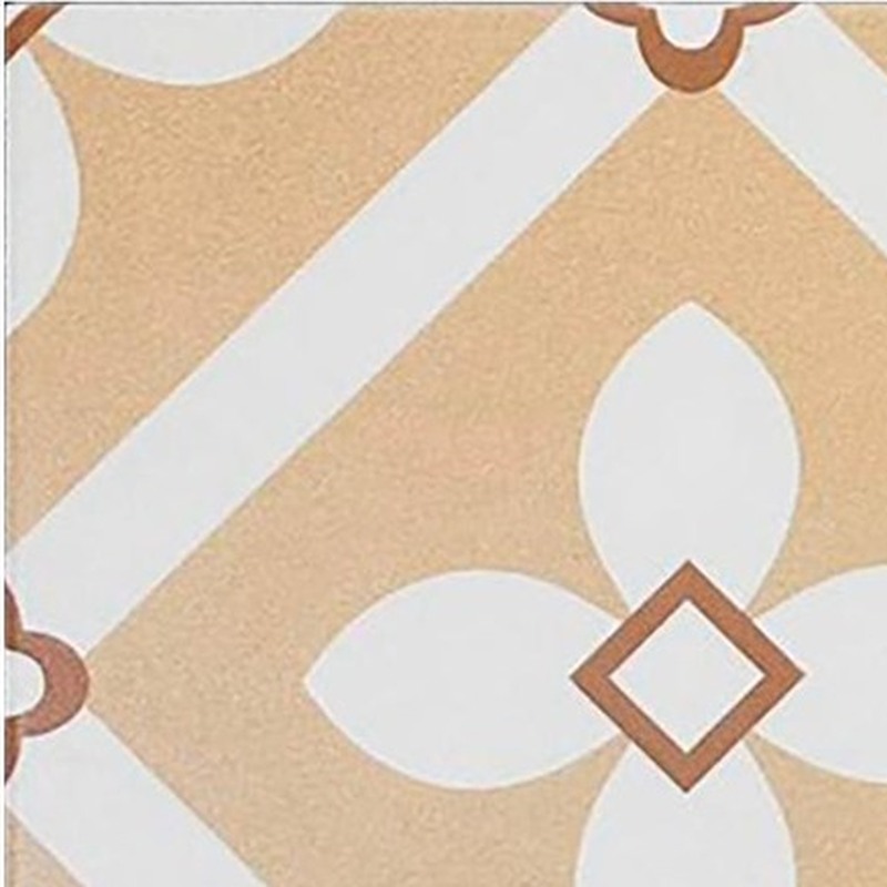 200x200mm Ochre Four Petal Pattern Tiles TQ39-CN2005