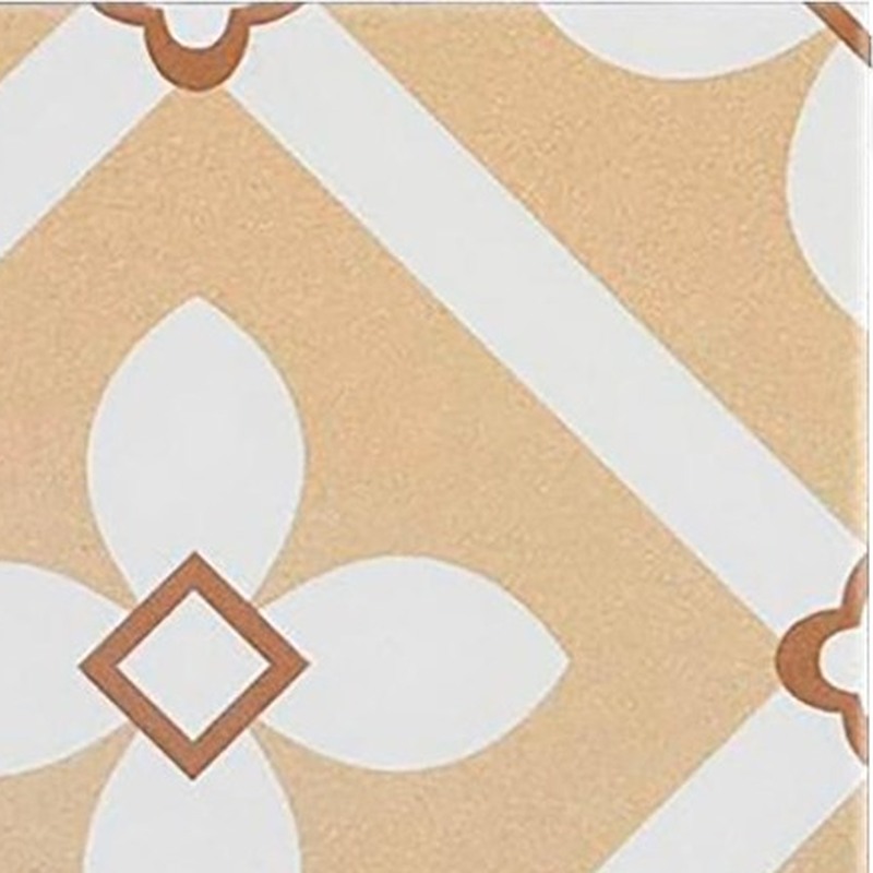 200x200mm Ochre Four Petal Pattern Tiles TQ39-CN2005