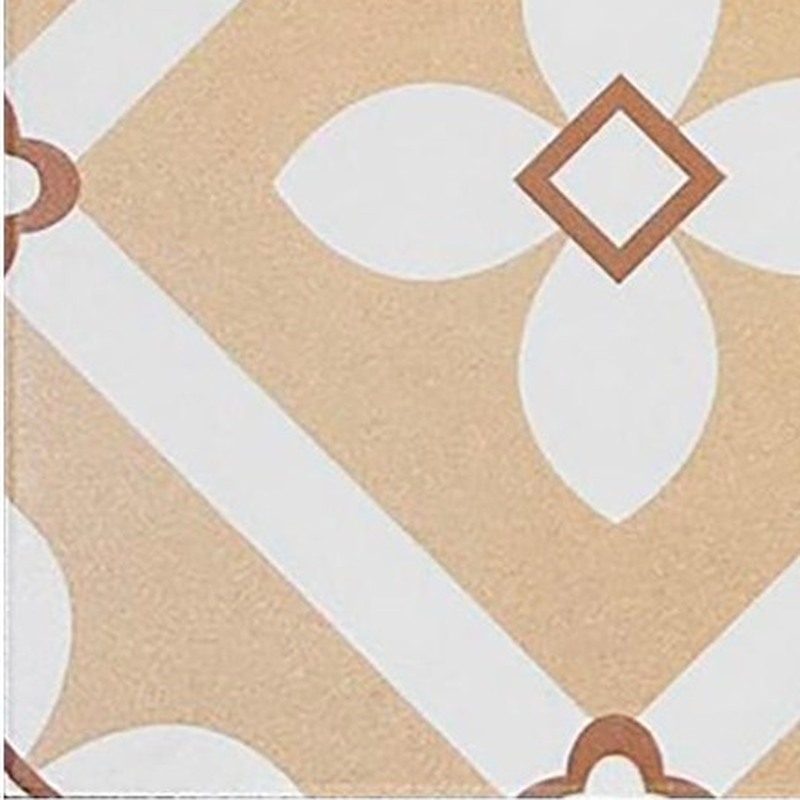 200x200mm Ochre Four Petal Pattern Tiles TQ39-CN2005