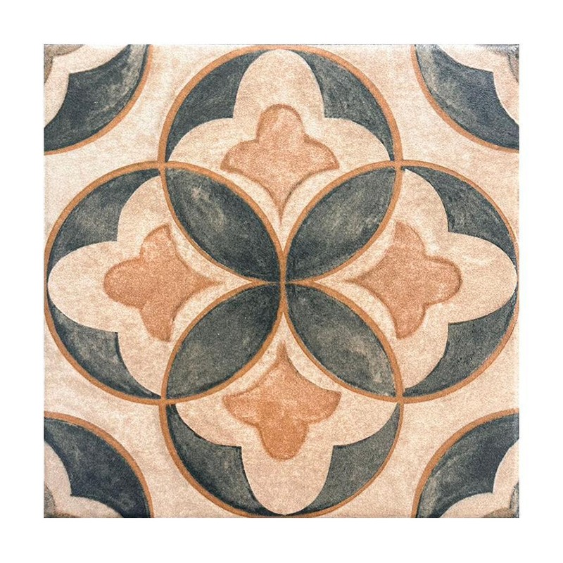 200x200mm Terracotta Floral Medallion Tiles TQ39-CN2007