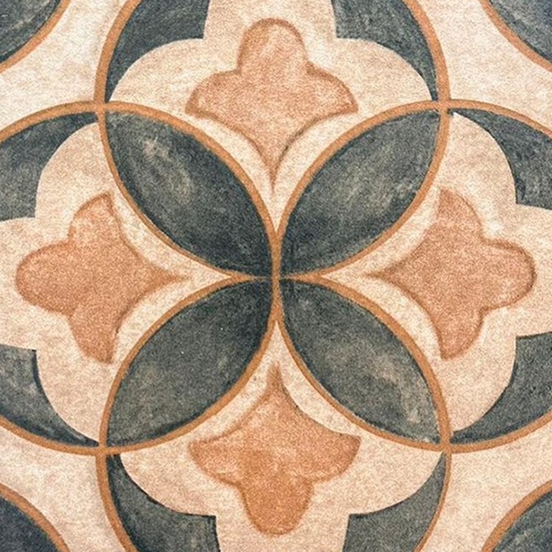 200x200mm Terracotta Floral Medallion Tiles TQ39-CN2007