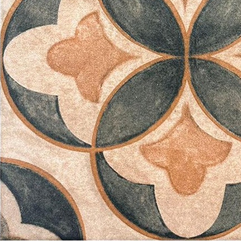 200x200mm Terracotta Floral Medallion Tiles TQ39-CN2007