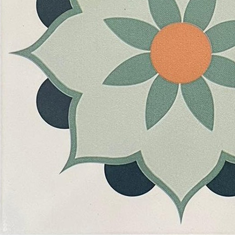 200x200mm Mint Floral Medallion Tiles TQ39-CN2008