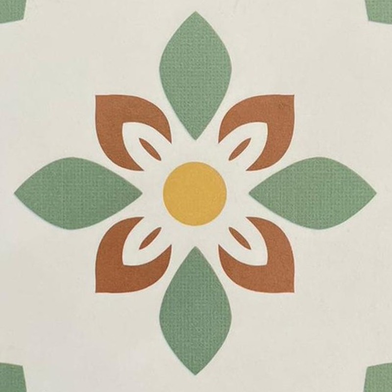 200x200mm Green Rust Flower Pattern Tiles TQ39-CN2009