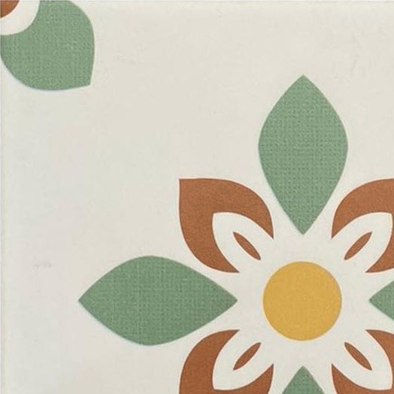 200x200mm Green Rust Flower Pattern Tiles TQ39-CN2009