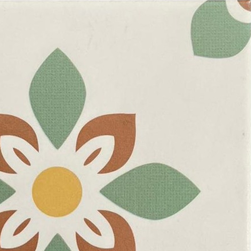 200x200mm Green Rust Flower Pattern Tiles TQ39-CN2009