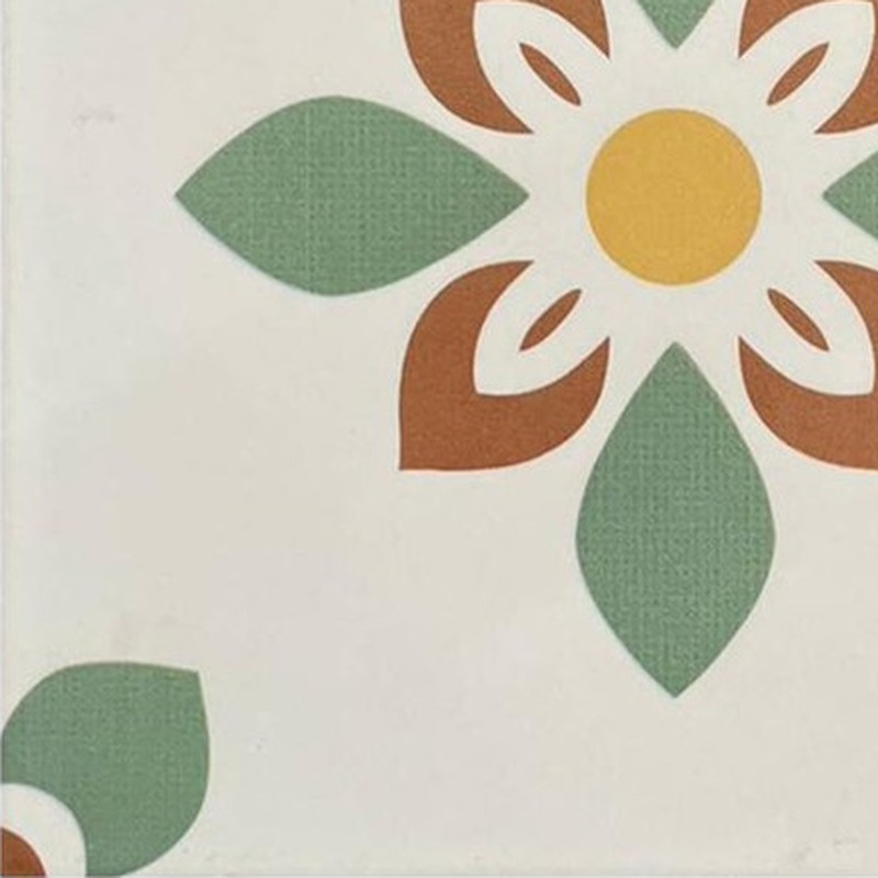 200x200mm Green Rust Flower Pattern Tiles TQ39-CN2009