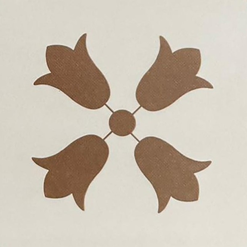 200x200mm Brown Leaf Flower Pattern Tiles TQ39-CN2010