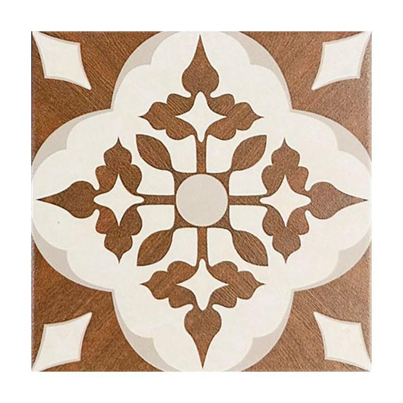 200x200mm Brown Ornamental Cross Tiles TQ39-CN2011