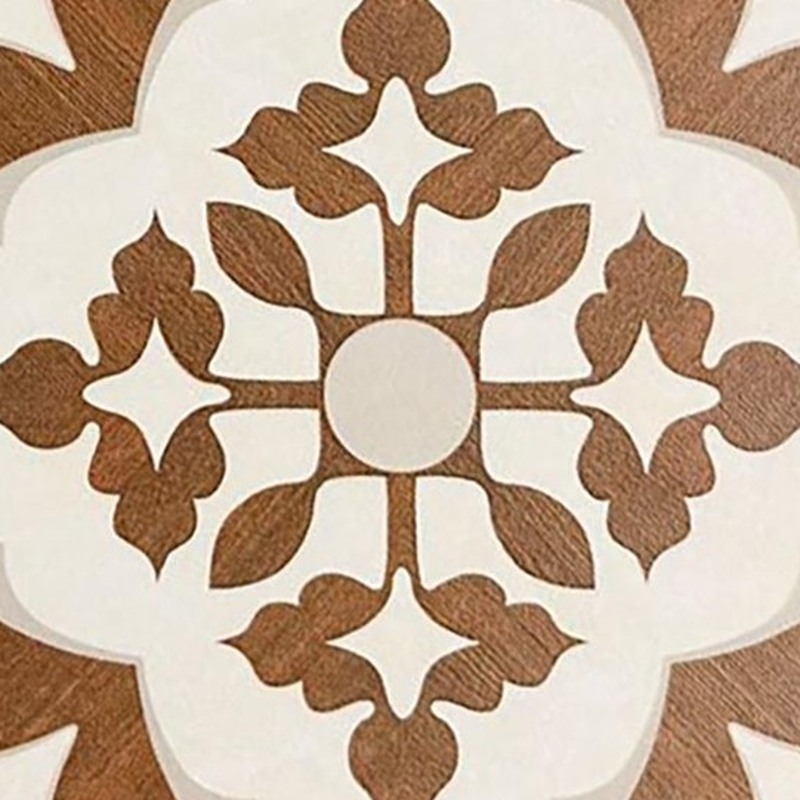 200x200mm Brown Ornamental Cross Tiles TQ39-CN2011