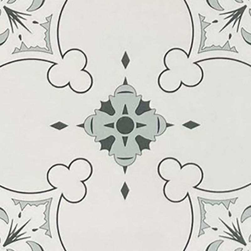 200x200mm Grey Fine Scroll Pattern Tiles TQ39-CN2013