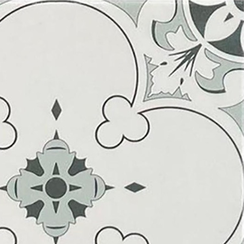 200x200mm Grey Fine Scroll Pattern Tiles TQ39-CN2013