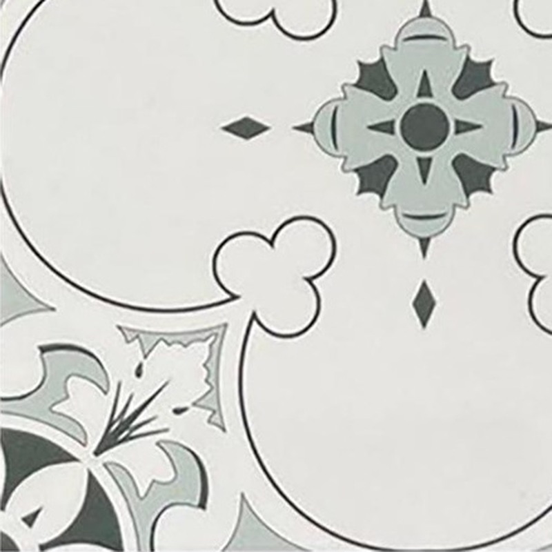 200x200mm Grey Fine Scroll Pattern Tiles TQ39-CN2013