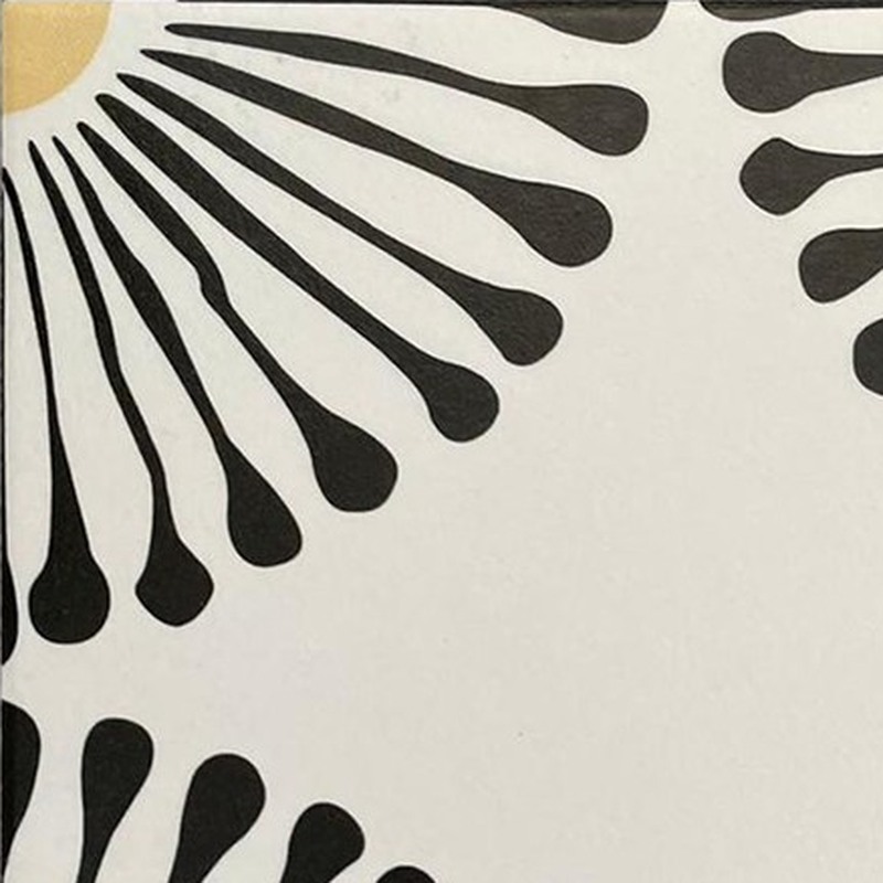 200x200mm Black Fan Pattern Tiles TQ39-CN2014