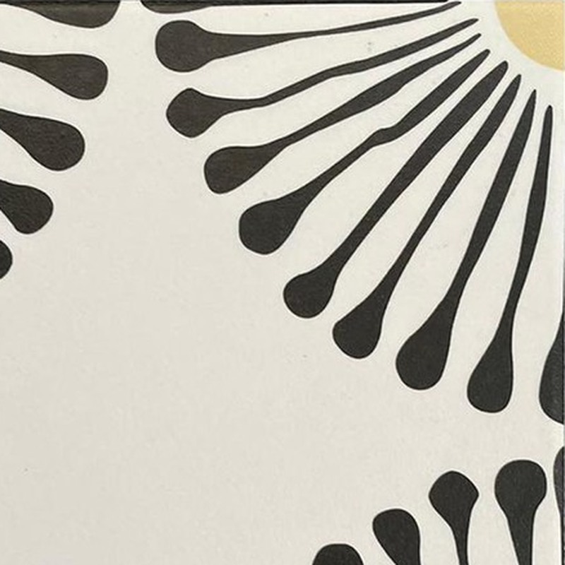 200x200mm Black Fan Pattern Tiles TQ39-CN2014