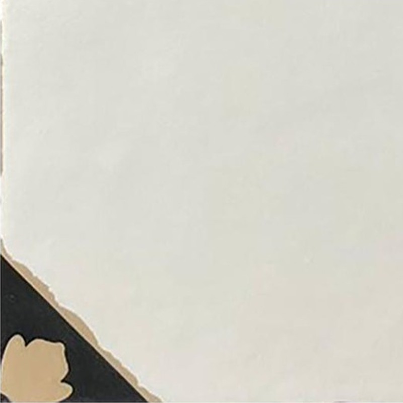 200x200mm Ivory Black Corner Pattern Tiles TQ39-CN2071