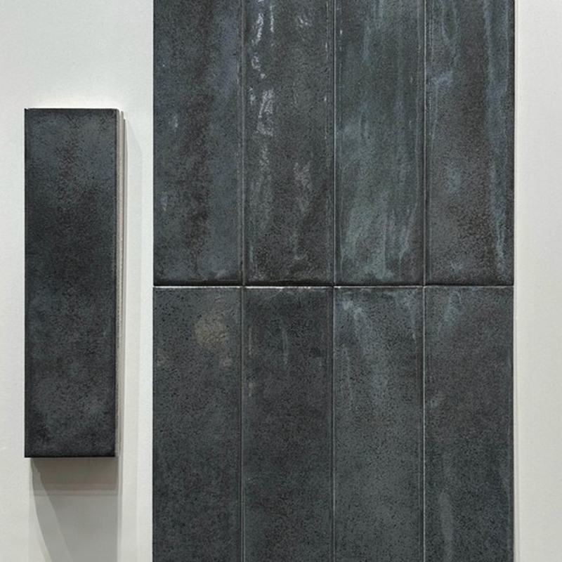 75x300mm Charcoal Glossy Strip Tiles TQ39-CN375004-BLACK