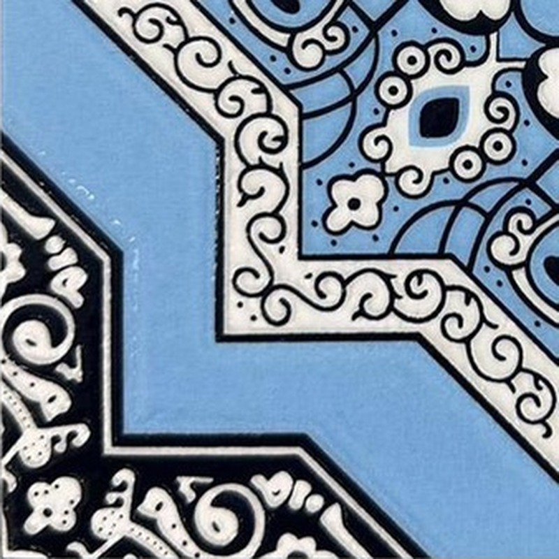 200x200mm Blue Ornamental Glossy Tiles TQ39-MOSC198204