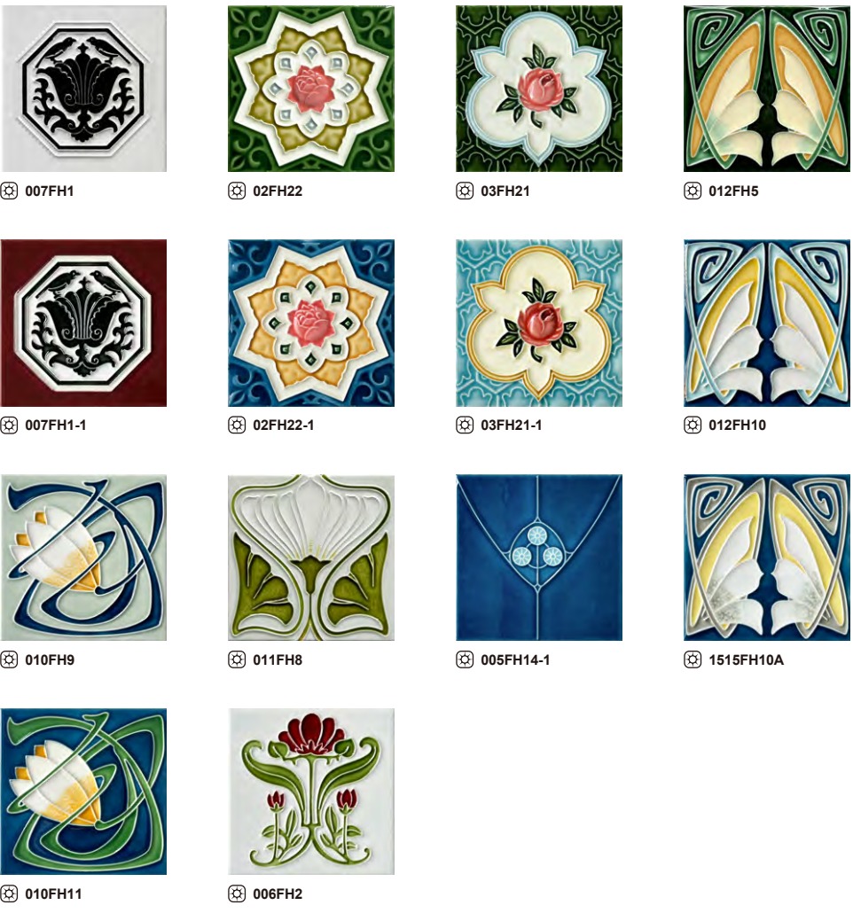 Art Nouveau Peranakan Tiles Collection TQ43-016FH12-2