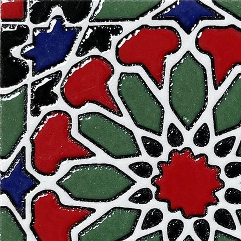 100x100mm Green Red Star Tiles TQ39-CN1217