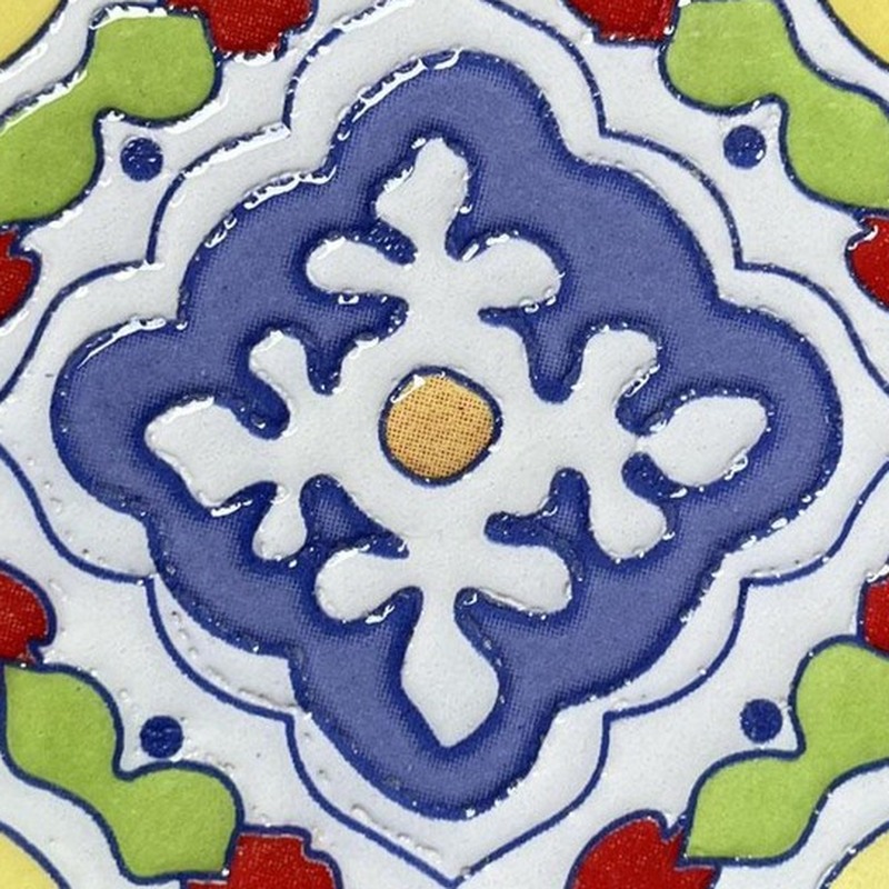 100x100mm Lavender Floral Medallion Tiles TQ39-CN1242