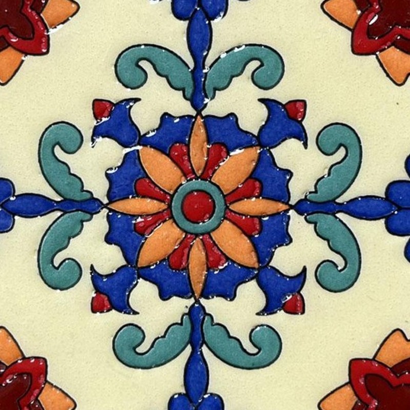 100x100mm Multicolour Floral Tiles TQ39-CN1243