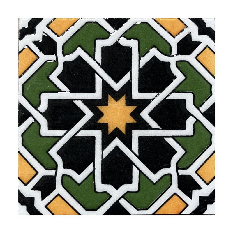 100x100mm Black White Star Geometry Tiles TQ39-CN1251