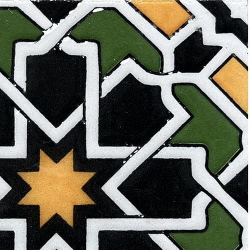 100x100mm Black White Star Geometry Tiles TQ39-CN1251