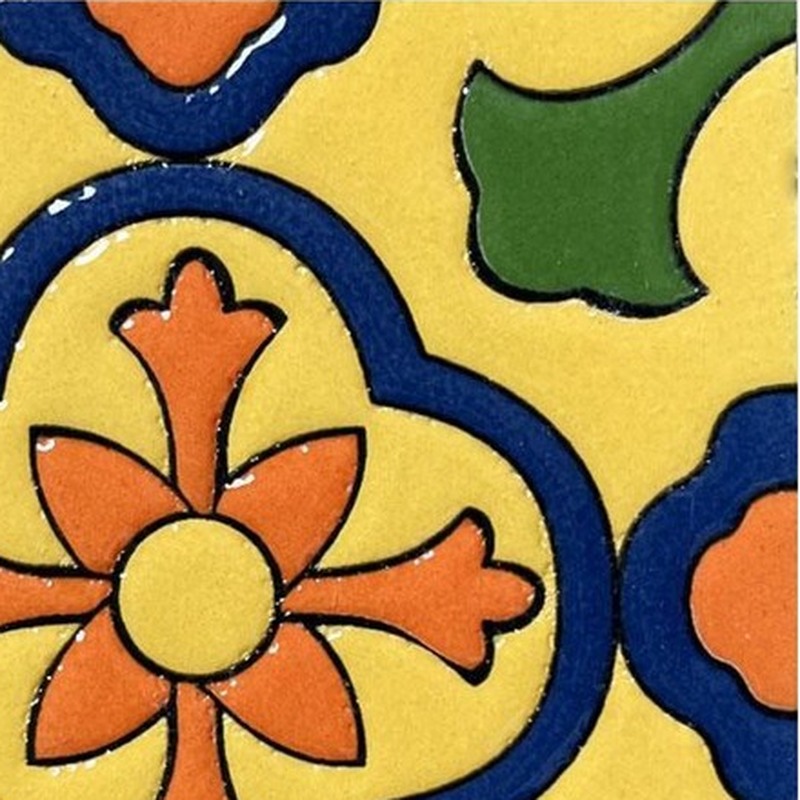100x100mm Yellow Green Flower Tiles TQ39-CN1255