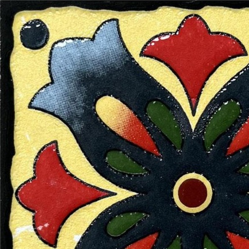 100x100mm Black Red Flower Tiles TQ39-CN1277