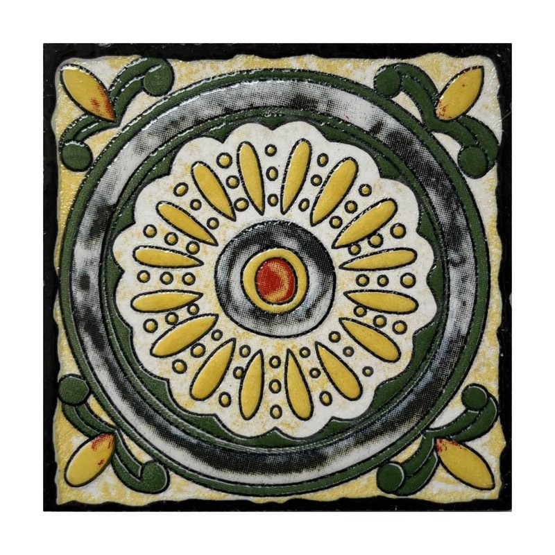 100x100mm Cream Grey Medallion Tiles TQ39-CN1287