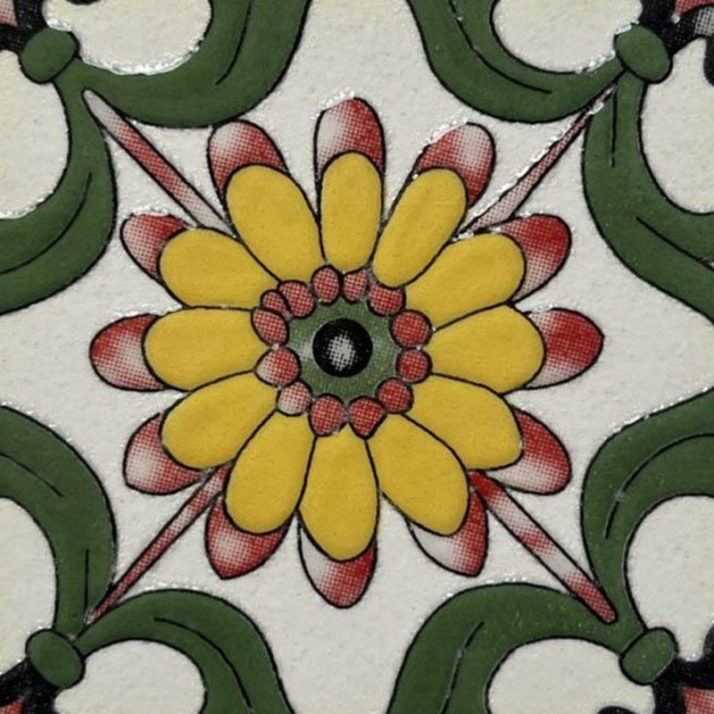 100x100mm Cream Botanical Flower Tiles TQ39-CN1288
