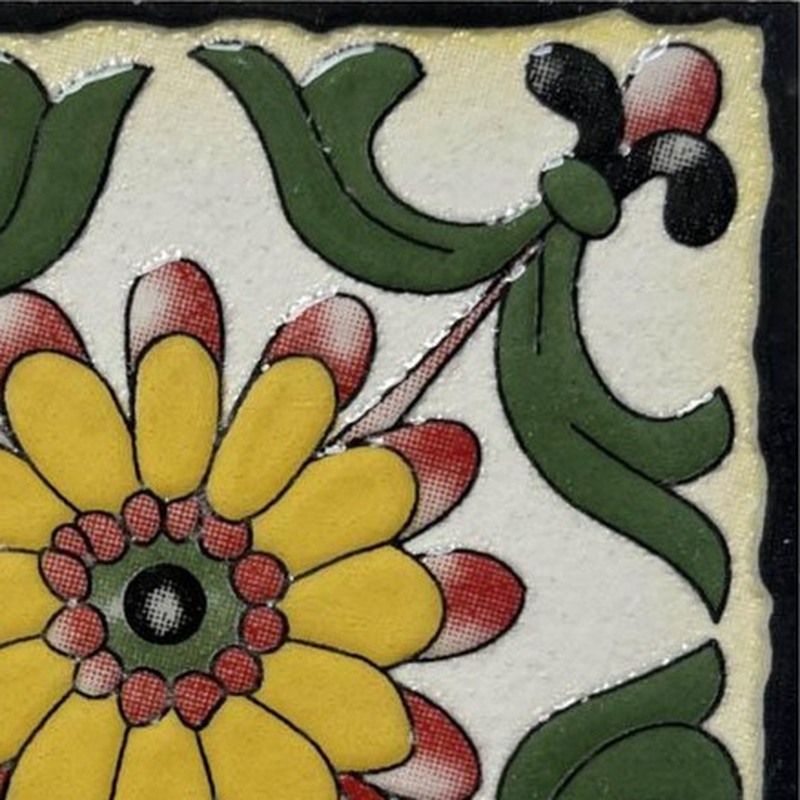 100x100mm Cream Botanical Flower Tiles TQ39-CN1288