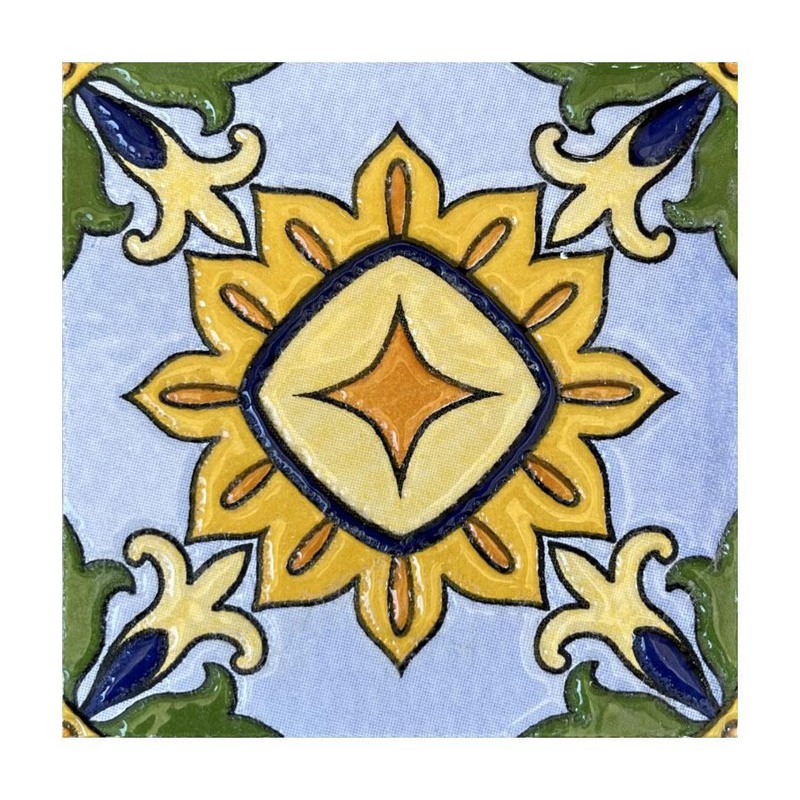 100x100mm Yellow Blue Star Tiles TQ39-CN1368